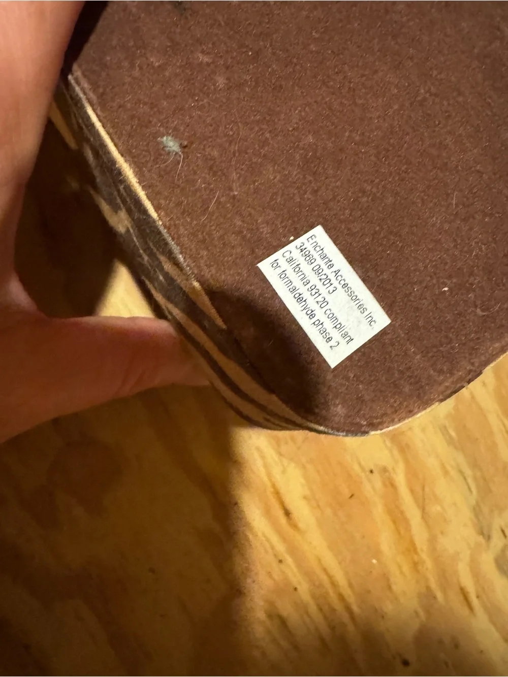 Brown Felt Jewelry Organizer Tray with Zebra Accent